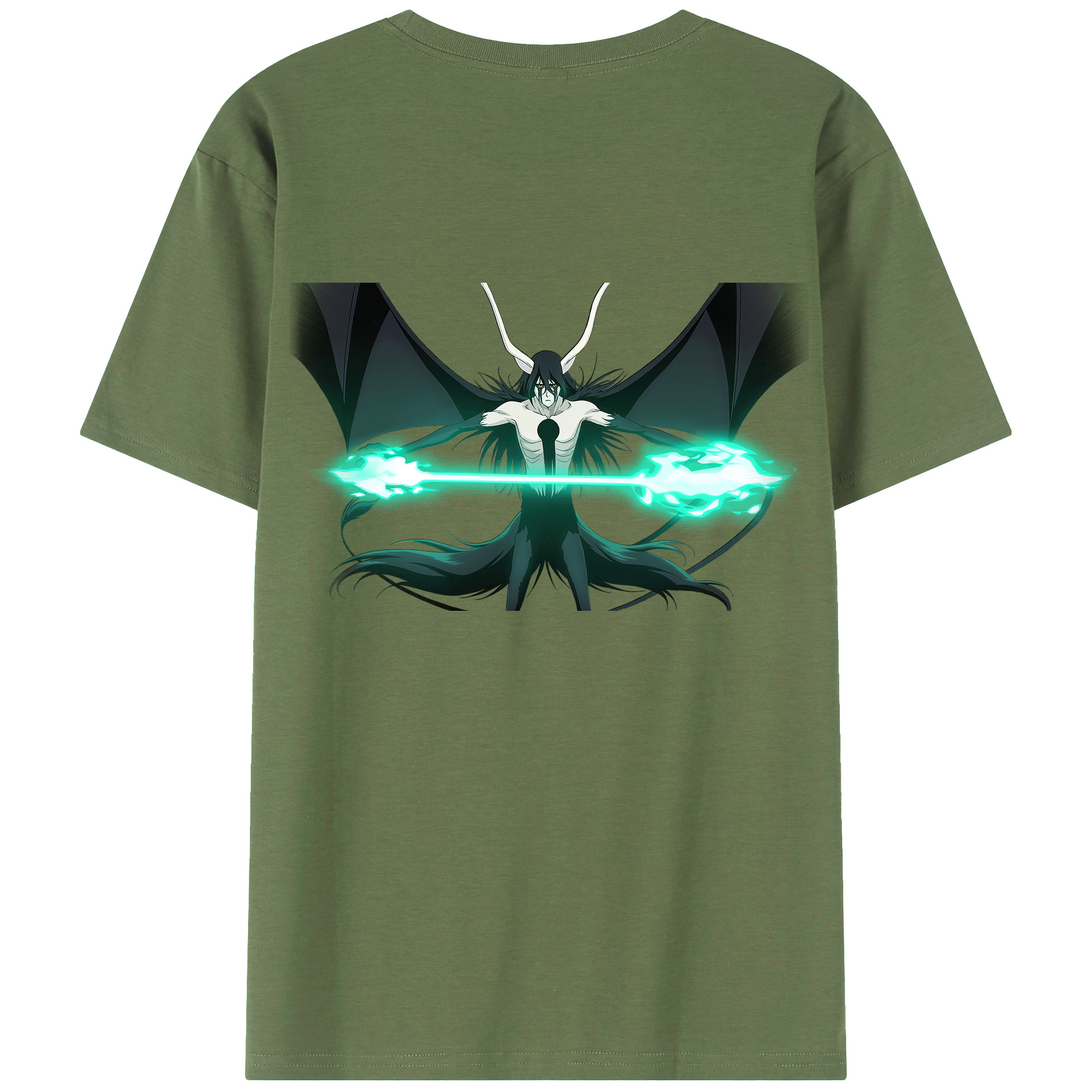 （画像用） ブリーチ ウルキオラ·シファー BLEACH Ulquiorra cifer 綿100％ メンズ半袖Tシャツ（バックプリント） 通気性